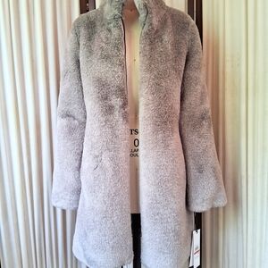 Calvin Klein Women's Faux Fur Coat - Light Brown